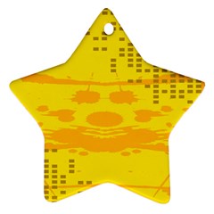 Texture Yellow Abstract Background Star Ornament (two Sides) by Nexatart