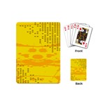 Texture Yellow Abstract Background Playing Cards (Mini)  Back