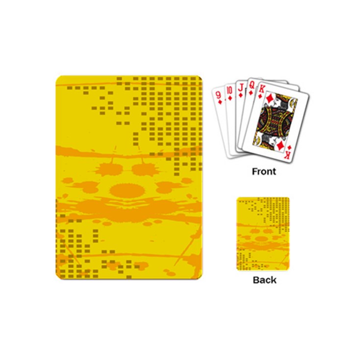 Texture Yellow Abstract Background Playing Cards (Mini) 