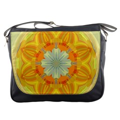 Sunshine Sunny Sun Abstract Yellow Messenger Bags by Nexatart