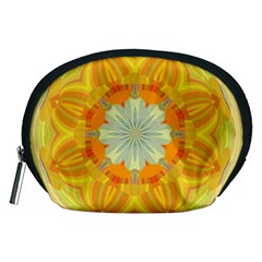 Sunshine Sunny Sun Abstract Yellow Accessory Pouches (medium)  by Nexatart