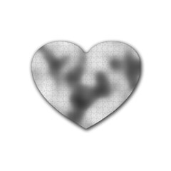Puzzle Grey Puzzle Piece Drawing Heart Coaster (4 Pack)  by Nexatart