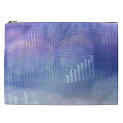 Business Background Blue Corporate Cosmetic Bag (xxl)  by Nexatart