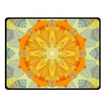 Sunshine Sunny Sun Abstract Yellow Double Sided Fleece Blanket (Small)  45 x34  Blanket Back