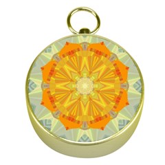 Sunshine Sunny Sun Abstract Yellow Gold Compasses by Nexatart