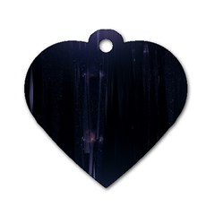 Abstract Dark Stylish Background Dog Tag Heart (two Sides) by Nexatart