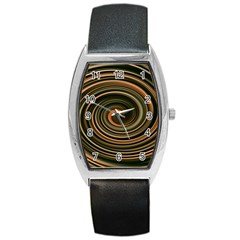 Strudel Spiral Eddy Background Barrel Style Metal Watch by Nexatart