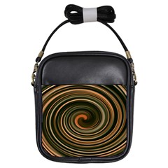 Strudel Spiral Eddy Background Girls Sling Bags