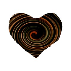 Strudel Spiral Eddy Background Standard 16  Premium Flano Heart Shape Cushions by Nexatart