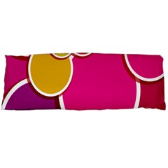 Paint Circle Red Pink Yellow Blue Green Polka Body Pillow Case (dakimakura)