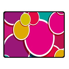 Paint Circle Red Pink Yellow Blue Green Polka Double Sided Fleece Blanket (small)  by Mariart