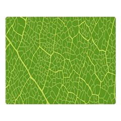 Green Leaf Line Double Sided Flano Blanket (large)  by Mariart