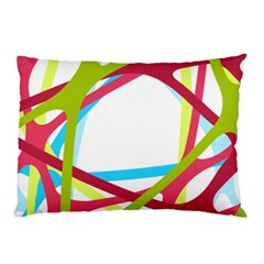 Nets Network Green Red Blue Line Pillow Case by Mariart