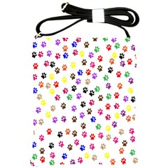 Paw Prints Dog Cat Color Rainbow Animals Shoulder Sling Bags by Mariart