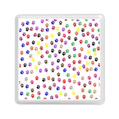 Paw Prints Dog Cat Color Rainbow Animals Memory Card Reader (square) 