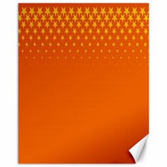 Orange Star Space Canvas 11  X 14  