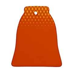 Orange Star Space Bell Ornament (two Sides) by Mariart