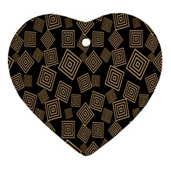 Magic Sleight Plaid Ornament (heart) by Mariart