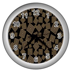 Magic Sleight Plaid Wall Clocks (silver) 