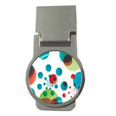 Polka Dot Circle Red Blue Green Money Clips (round)  by Mariart