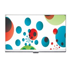 Polka Dot Circle Red Blue Green Business Card Holders