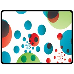 Polka Dot Circle Red Blue Green Double Sided Fleece Blanket (large) 