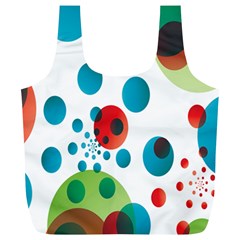 Polka Dot Circle Red Blue Green Full Print Recycle Bags (l)  by Mariart