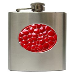 Plaid Iron Red Line Light Hip Flask (6 Oz)