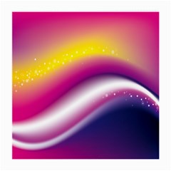 Rainbow Space Red Pink Purple Blue Yellow White Star Medium Glasses Cloth (2-side)