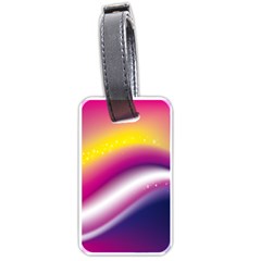 Rainbow Space Red Pink Purple Blue Yellow White Star Luggage Tags (one Side)  by Mariart