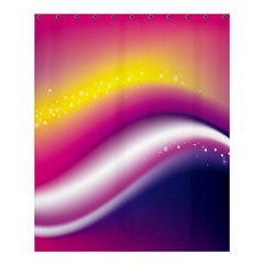 Rainbow Space Red Pink Purple Blue Yellow White Star Shower Curtain 60  X 72  (medium)  by Mariart
