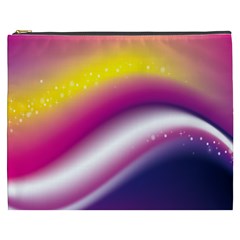 Rainbow Space Red Pink Purple Blue Yellow White Star Cosmetic Bag (xxxl)  by Mariart