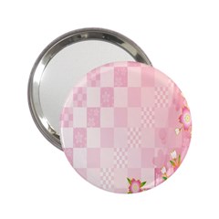 Sakura Flower Floral Pink Star Plaid Wave Chevron 2 25  Handbag Mirrors