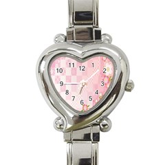 Sakura Flower Floral Pink Star Plaid Wave Chevron Heart Italian Charm Watch by Mariart