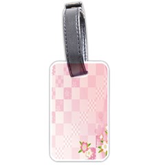 Sakura Flower Floral Pink Star Plaid Wave Chevron Luggage Tags (one Side) 