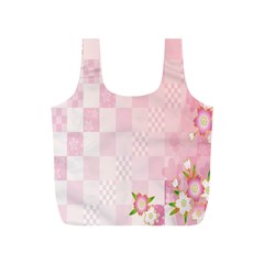 Sakura Flower Floral Pink Star Plaid Wave Chevron Full Print Recycle Bags (s) 