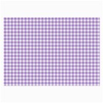 Plaid Purple White Line Large Glasses Cloth (2-Side) Front