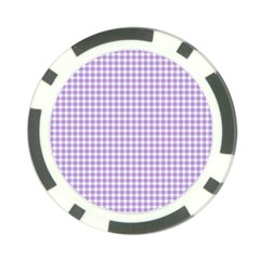 Plaid Purple White Line Poker Chip Card Guard (10 Pack)