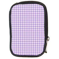 Plaid Purple White Line Compact Camera Cases by Mariart