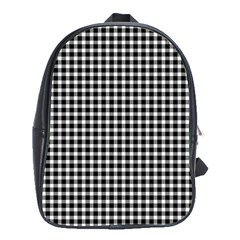 Plaid Black White Line School Bags (xl) 