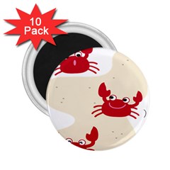 Sand Animals Red Crab 2 25  Magnets (10 Pack) 