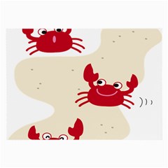 Sand Animals Red Crab Large Glasses Cloth by Mariart