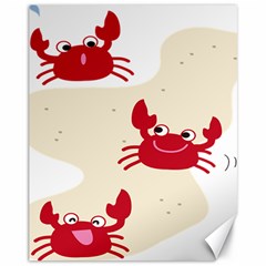 Sand Animals Red Crab Canvas 11  X 14  