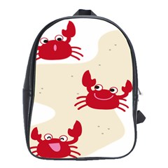 Sand Animals Red Crab School Bags(large) 