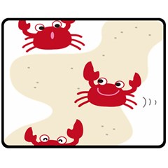 Sand Animals Red Crab Double Sided Fleece Blanket (medium) 