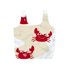 Sand Animals Red Crab Full Print Recycle Bags (s)  by Mariart