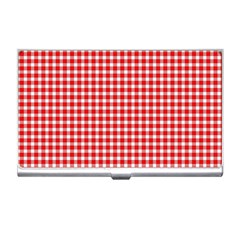 Plaid Red White Line Business Card Holders