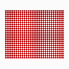 Plaid Red White Line Small Glasses Cloth (2-side) by Mariart