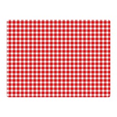 Plaid Red White Line Double Sided Flano Blanket (mini)  by Mariart