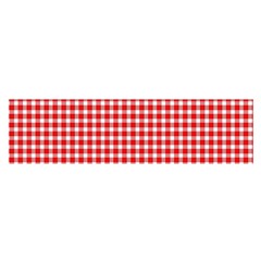 Plaid Red White Line Satin Scarf (oblong) by Mariart